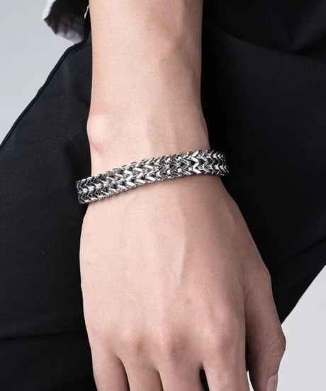 heavy mesh chain bracelet / 2color　NL2235