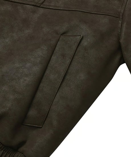 fake suede boa collar jacket　NL2104