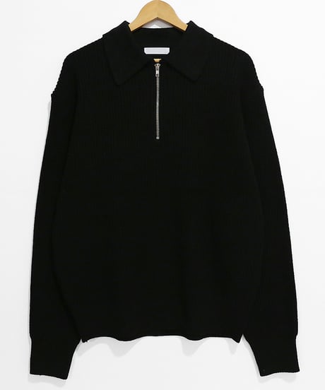 half zip collar rib knit sweater /3color　NL2063