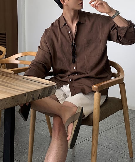 relaxed linen shirts /2color　NL2156