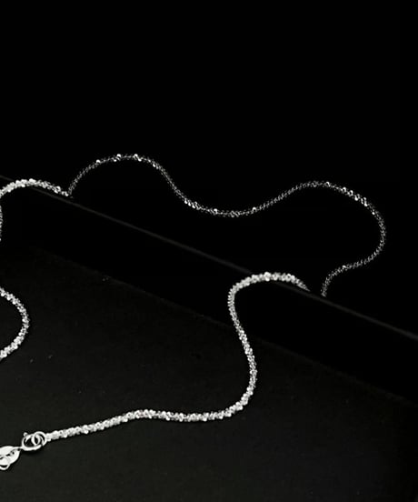 sparkling silver twist chain necklace　NL2200
