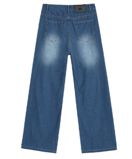 effortless vintage wash wide denim /2color　NL2406