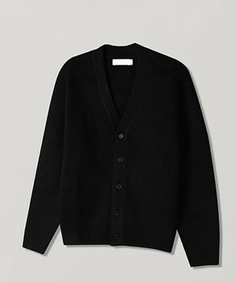 relaxed rib knit oversized cardigan /2color　NL2126