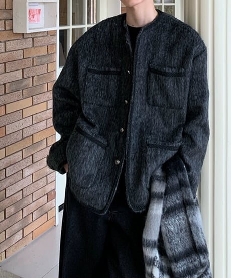 collarless tweed jacket　NL2084