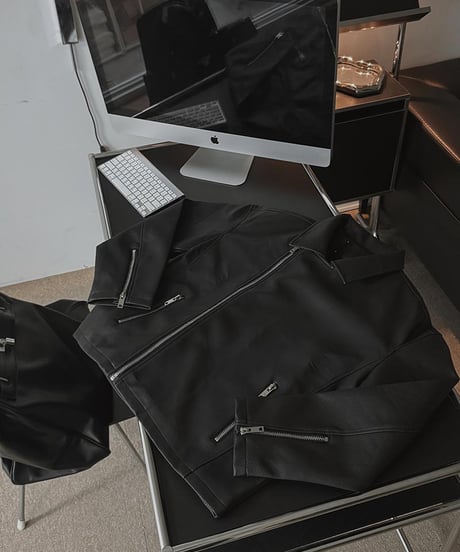 oversized faux leather riders jacket　NL2089
