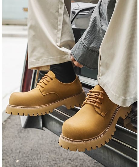 platform suede lace-up shoes　NL2374