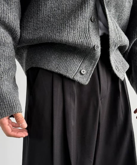 relaxed rib knit oversized cardigan /2color　NL2126