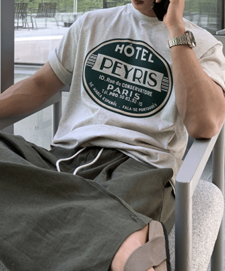 hotel peyris graphic tee set /2color　NL2164