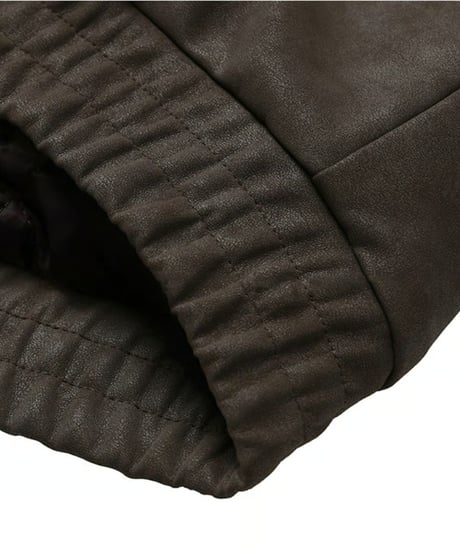 fake suede boa collar jacket　NL2104