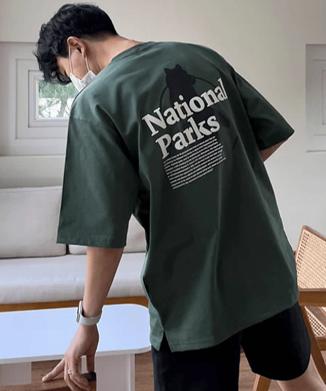 national parks bear graphic tee　NL2176