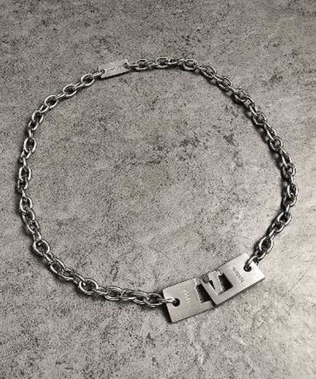 industrial interlocking chain necklace　NL2184