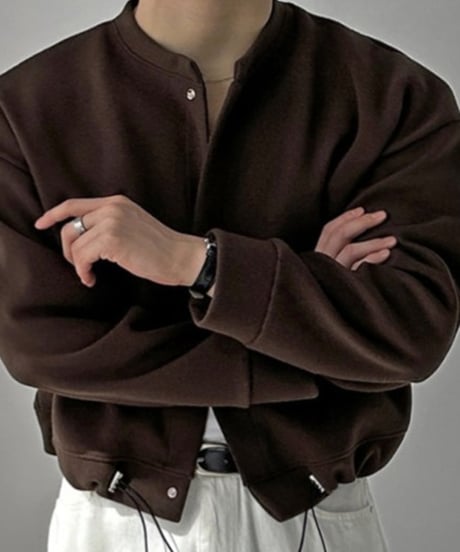 drawstring collarless blouson　NL2344