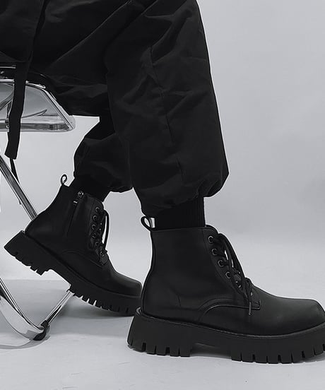 side zip lace-up boots　NL2014