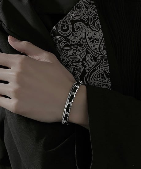 leather double chain bracelet　NL2178