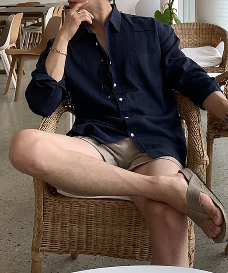 relaxed linen shirts /2color　NL2156