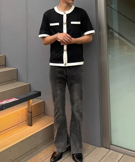 Center Seam Flare Denim Pants　NL2060