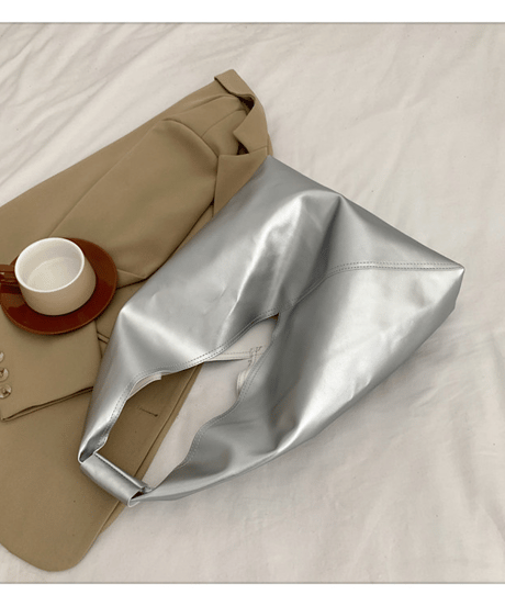 minimalist leather hobo tote bag /5color　NL2286