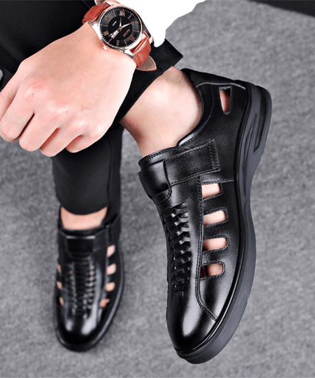 breathable leather sport dress sandals /2color　NL2384
