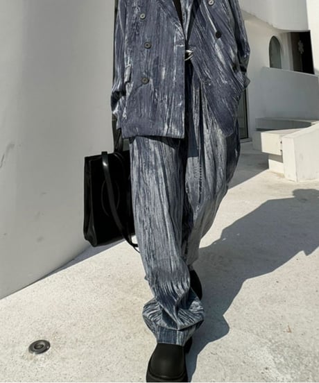 velvet  wide suit set-up　NL2029