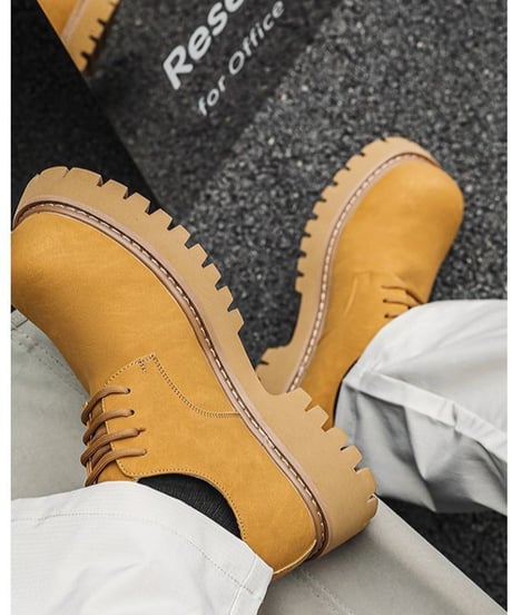 platform suede lace-up shoes　NL2374