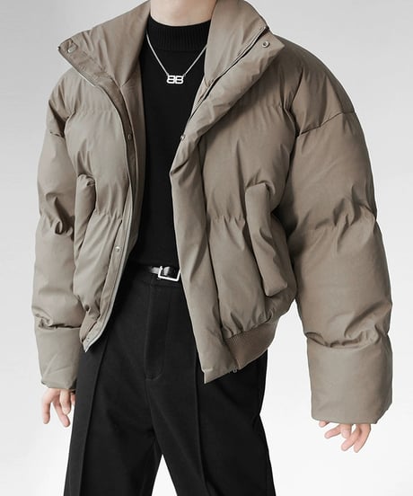 short stand collar puffer jacket/3color　NL2076