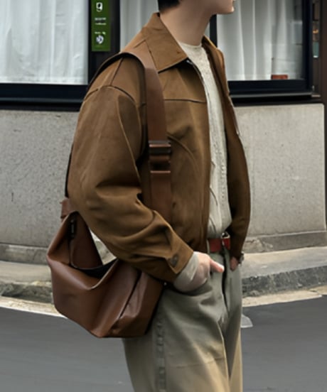 western faux suede bomber jacket　NL2174