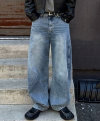 relaxed denim curve pants　NL2347
