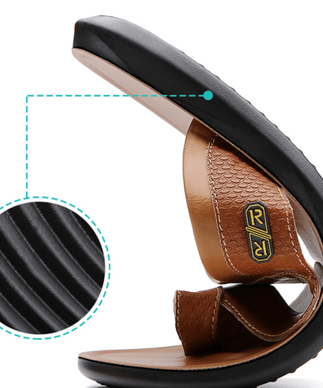 casual leather cross-strap thong sandals /3color　NL2387