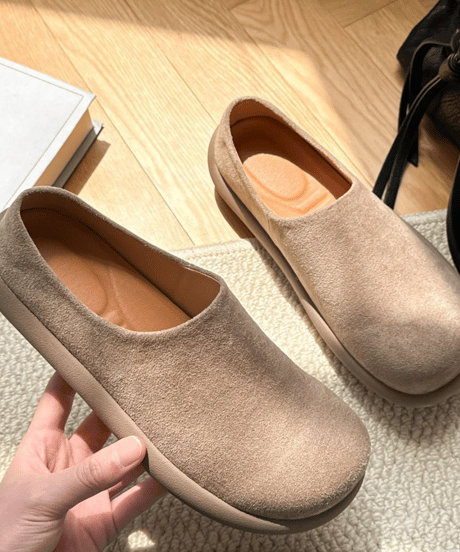 unisex minimal puff mule shoes /3color　NL2378