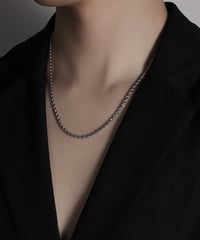 silver rope chain necklace　NL2018