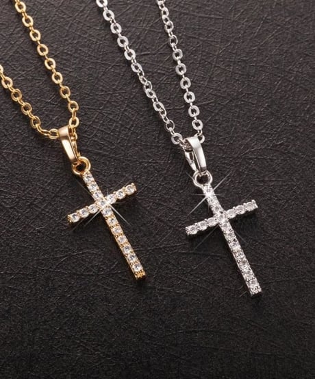 diamond cross chalm necklace　NL2229
