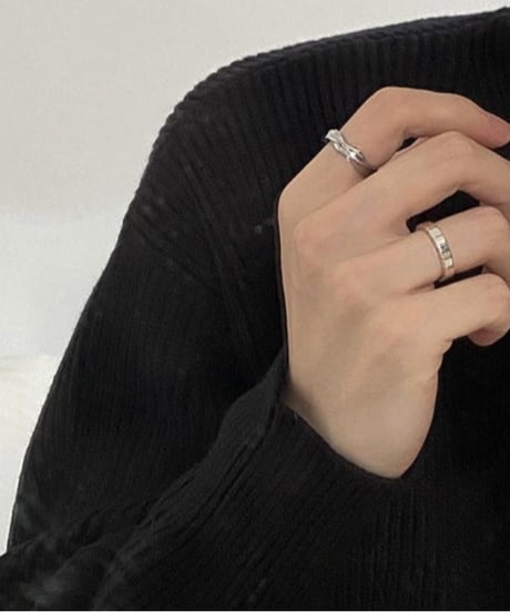 chunky silver statement ring　NL2020