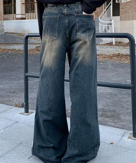wideleg faded denimpants/5color　NL2083