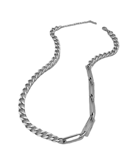 asymmetry cuban paperclip chain necklace　NL2228