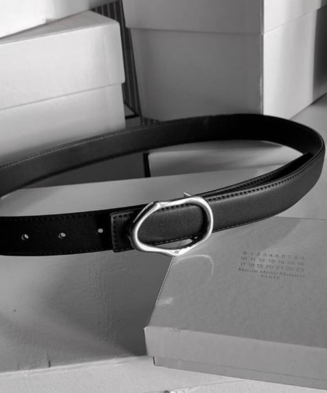 maison martin margiela organic buckle leather belt　NL2282