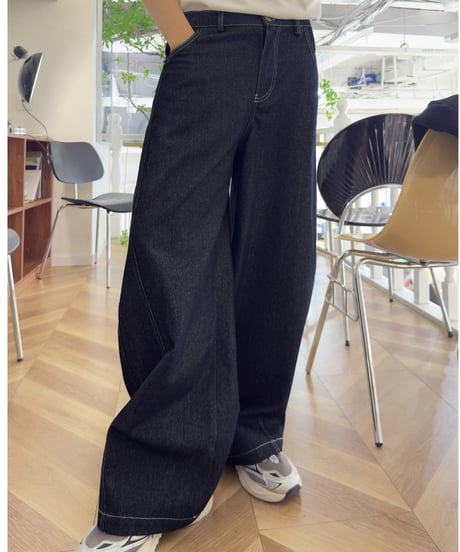 wide balloon denim pants　NL2353