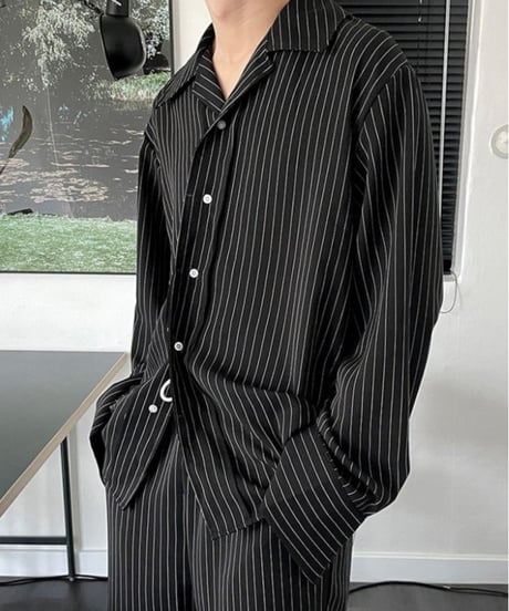 black stripe dress shirt　NL2346