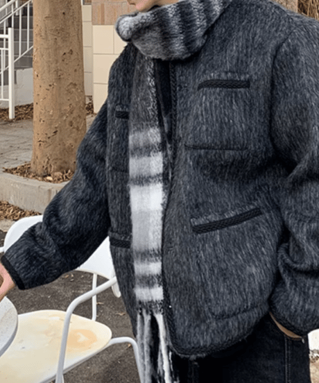 collarless tweed jacket　NL2084