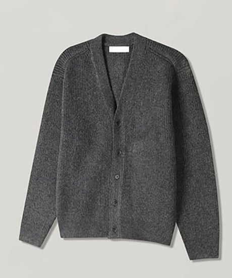 relaxed rib knit oversized cardigan /2color　NL2126