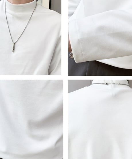 basic mock neck long sleeve tee /6color　NL2079