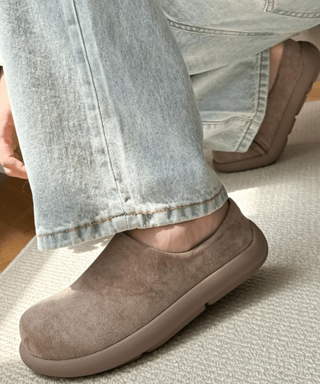 unisex minimal puff mule shoes /3color　NL2378