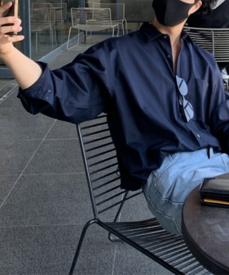 oversized relaxed fit cotton shirt /3color　NL2120