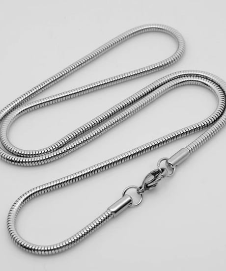 sleek silver snake chain necklace　NL2206