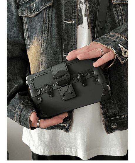 vintage trunk shoulder bag /2color　NL2287