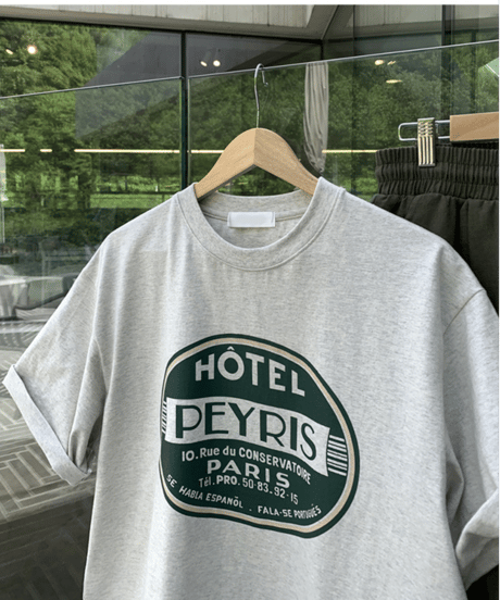 hotel peyris graphic tee set /2color　NL2164