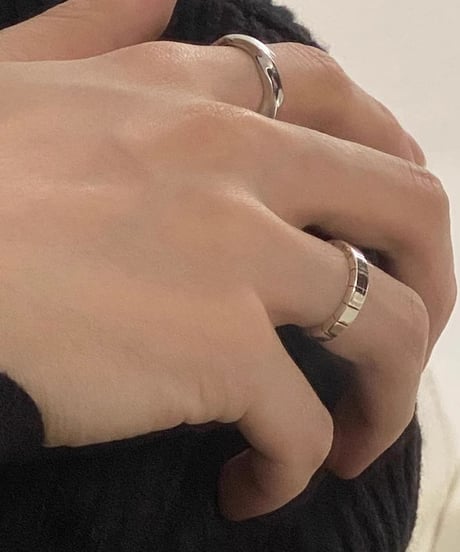 chunky silver statement ring　NL2020