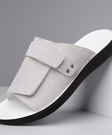 minimalist suede adjustable slides /3color　NL2382