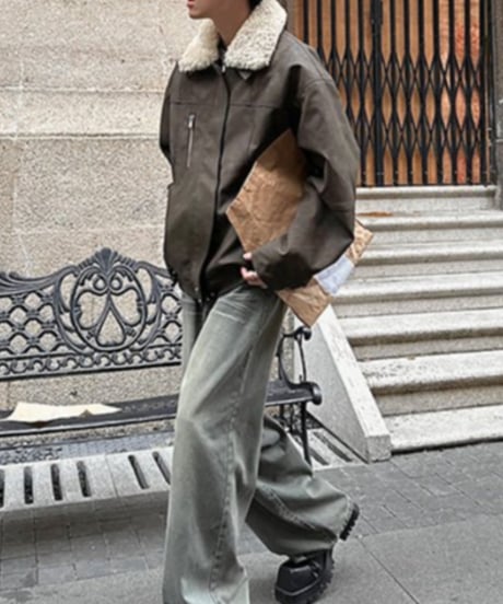 brown shearling jacket　NL2000