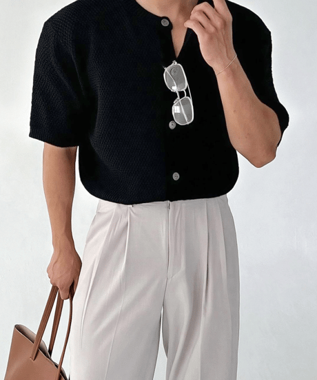short sleeve mesh knit cardigan /3color　NL2155