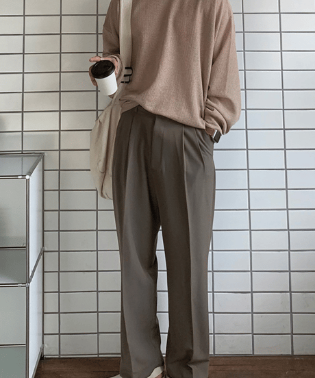 relaxed pleated trousers /2color　NL2160